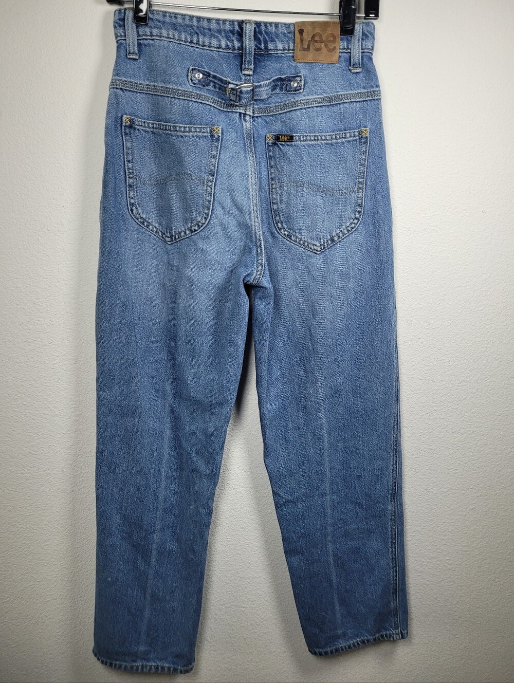 Lee Vintage Modern High Rise Relaxed Stovepipe Jeans Buckle Back Medium 27 Retro